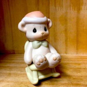 Precious Moments Christmas Bear in Rocking Chair